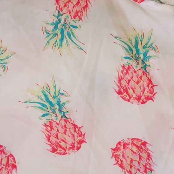 Time and Tru Tropical Pineapple Print White Tank Top XXL - Picture 3 of 5